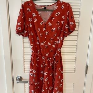 Plus Size Flared Floral Mini Dress